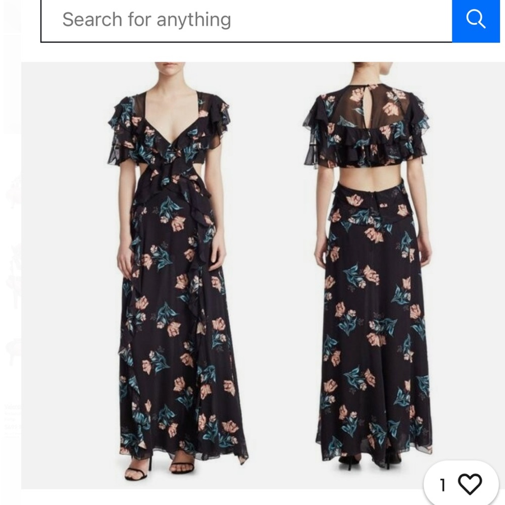 NICHOLAS 'Piper' Flowy Ruffle Cutout
Maxi Silk Dress, Size 4($850) - Picture 4 of 15